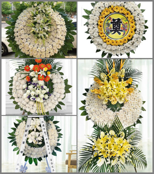 山西晋中祁县古县镇上闫灿村花圈速递